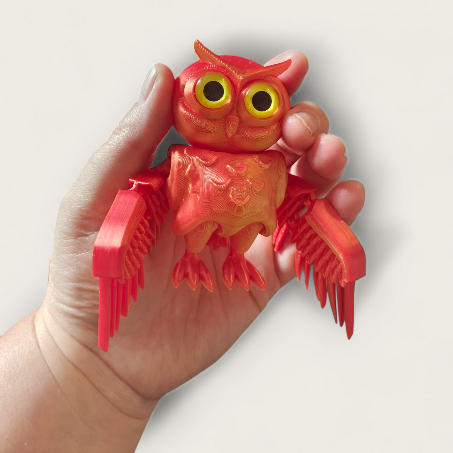 Cute Orange 3D printed Owl