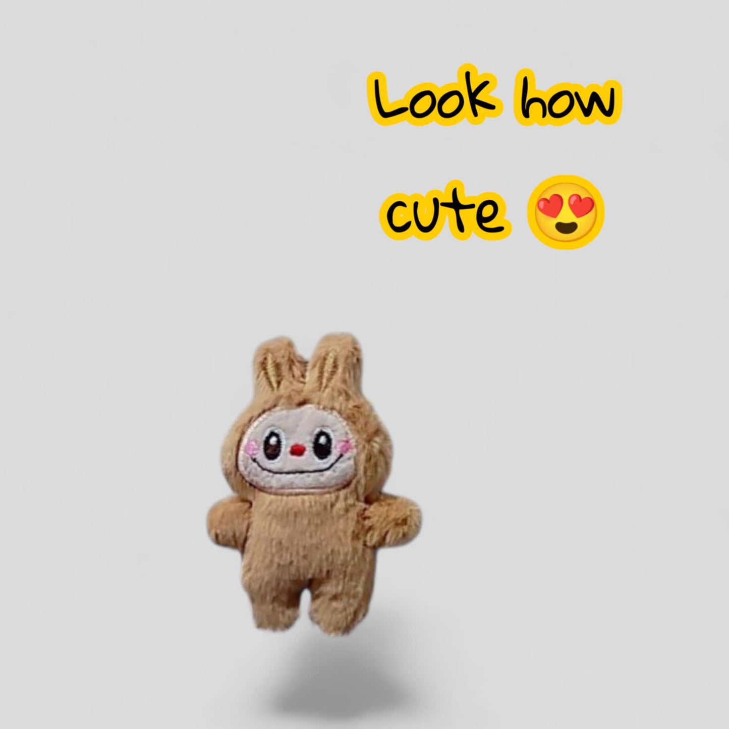 Mini Labubu plushie keychain