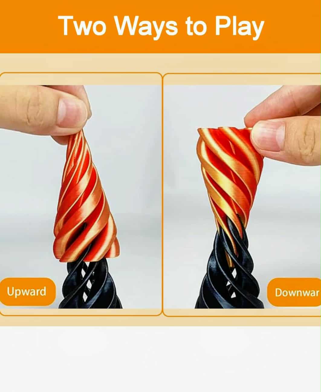 Spiral cone, 3d printed Fidget toy