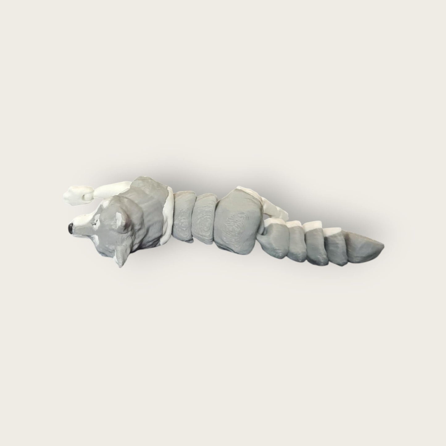 Fun 3D printed Gray and white Wolf