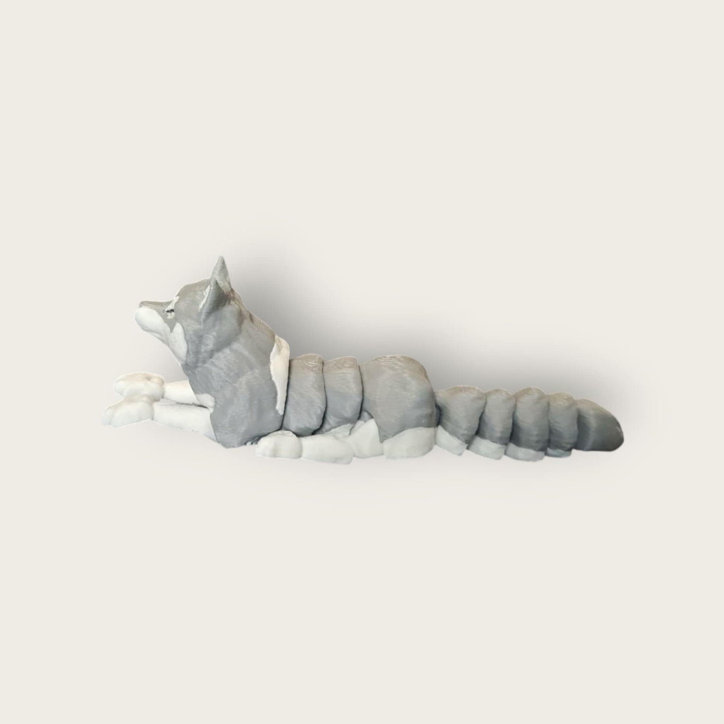 Fun 3D printed Gray and white Wolf