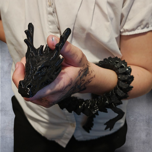 Black 3D printed Dragon