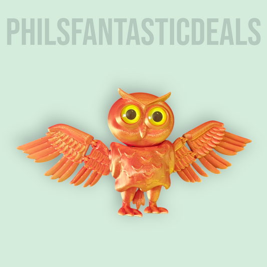 Cute Orange 3D printed Owl