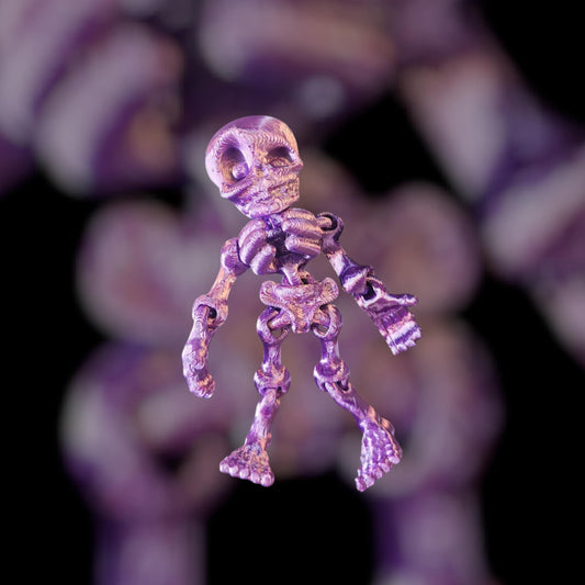 Mini spooky 3D printed skeletons