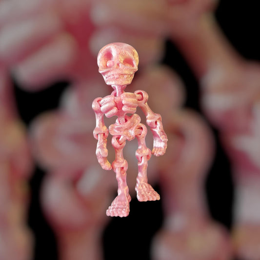 Mini spooky 3D printed skeletons